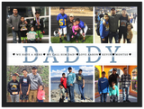 Daddy Family Prints -- Black Framed 12”x16” -- Kevin & Montse