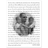 Lyrics Song -- poster / 6”x8” -- Love Dad new