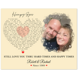 Lyrics Song -- Poster/ 8''x10'' -- Robert & Rachael
