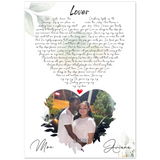 Lyrics Song -- poster/ 20''x 28'' -- ARIANA & MOE