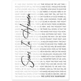 Lyrics -- We love you MawMaw! -- 5x7 -- Gelato