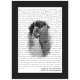 Music Lyrics Song -- Black Framed 5”x7” -- Keasa & Jim