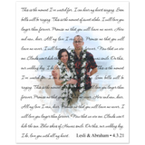 Gelato 8x10 Poster - Lesli & Abraham - Hawaiian Wedding Song