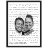 Lyrics Song -- Black Framed poster/ 12”x16” -- Steve & Krista 08.19.2000
