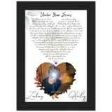 Music Lyrics Song --  Black Framed 5”x7” -- Zachary & Hailey