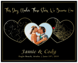 Love Maps Poster -- Unframed  16''x20'' -- Jamie & Cody