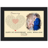 Lyrics Song -- Black Framed poster / 5”x7” -- Tim & Riley 4-24-2022