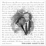 Music Lyrics Song --  Unframed 20''x 20'' -- Ryan & Nene