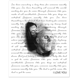 Music Lyrics Song -- Poster/ 8''x10'' -- I Love You 3