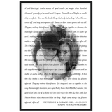 Lyrics -- Steve/Dave & Garage Girl 04/20/2013 -- Black framed 24x36 -- Gelato