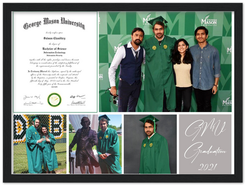 Poster -- GMU Graduation 2021 -- Black Framed 12”x16” -- gelato