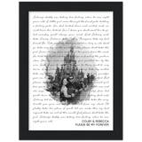 Lyrics -- Colby & Rebecca (Please be my forever) -- Black framed 6x8 -- Gelato