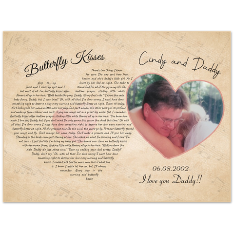 Dad Gift -- Poster 12"x16" -- Cindy and Daddy 06/08/2002