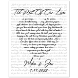 Lyrics Song -- Poster/ 16''x20'' -- Mike & Jess 7-11-2022