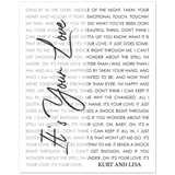 Lyrics Song -- Poster/ 8''x 10'' -- Kurt and Lisa