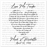 Lyrics -- Mark and Rachelle  April 10, 1993 -- 12x12 -- Gelato