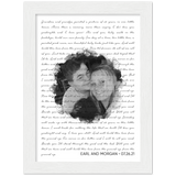 Lyrics -- Earl and Morgan 07.26.21 -- White framed 6x8 -- Gelato