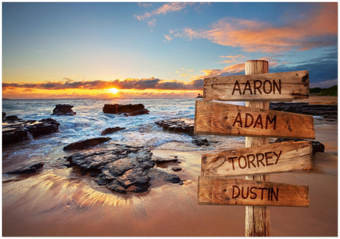 Name Street Sign -- Unframed 28''x40'' -- Aaron & Adam