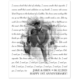 Lyrics Song -- Poster/ 8''x10'' --  Jake & Erin 06/12/2021