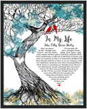 Lyrics Posters --  John Cathy Bernie Shirley -- Black framed  16"x20" -- Gelato