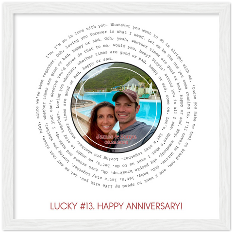 Vinyl -- James & Sonya -- White frame 12x12 -- Gelato