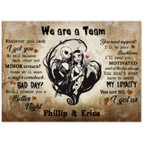 We're A Team Black -- Poster/ 5''x 7'' -- Phillip &Erica