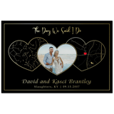 Stars Map -- Poster 11"x17" -- David and Kasci Brantley