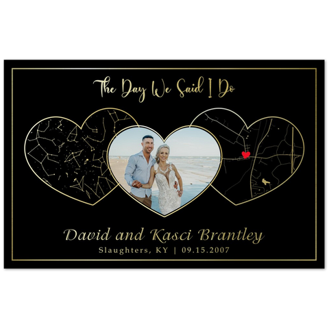 Stars Map -- Poster 11"x17" -- David and Kasci Brantley