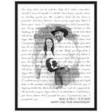 Lyrics Song -- Black Framed poster/ 18”x24” -- Beau & Kelli