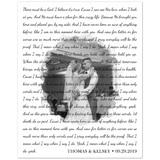 Lyrics Song -- Poster/ 16''x20'' -- Thomas & Kelsey 09-29-2019 -- Gelato