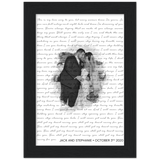 Lyrics -- Jack and Stephanie -- Black frame 5x7 -- Gelato