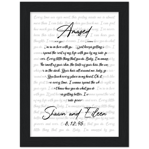 Gelato Framed 6x8 - Amazed - Shawn and Eileen