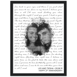 Lyrics -- Les and Tiesha -- Black Framed 12”x16” -- Gelato