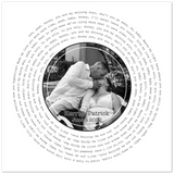 Song Record -- poster 20''x 20'' -- Kerri & Patrick