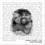 Lyrics Song -- Unframed 12''x12'' -- Johnny & Kailey