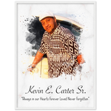Print poster -- Kevin E. Carter Sr. -- White framed 24"x 32" -- Gelato