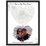 Lyrics --  I love you a bushel & a peck! -- Black framed 12x16 -- Gelato