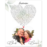 Lyrics Song -- Poster/ 8''x 10'' -- Chuck & Connie 09.10.21