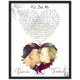 Music Lyrics Song -- Black framed 16"x20" -- Damian & Timberly
