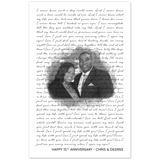Music Lyrics Song -- Poster/ 11''x17'' -- Chris & Desiree 2