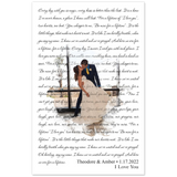 Lyrics Song -- Poster/ 11''x17'' -- Theodore & Amber 1.17.2022