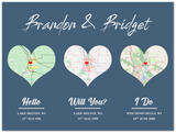 Love Anniversary Print -- Unframed 6''x 8'' -- Brandon & Bridget