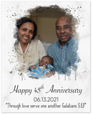 Poster -- Happy 45th Anniversary  -- 16x20 -- Gelato