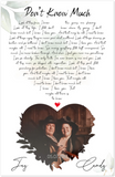 Music Lyrics Song -- 11''x17'' -- Candy & Jay -- gelato