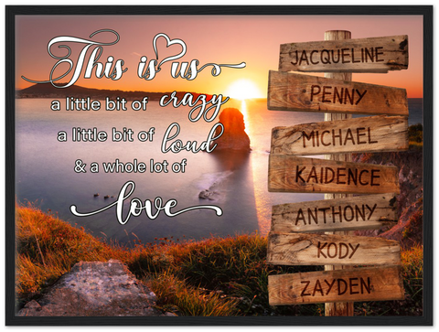 Name Street Sign -- Black Framed 18”x24” -- Jacqueline