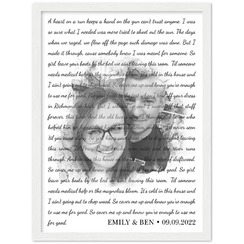 Gelato Framed White 12x16 - Cover Me Up Emily & Ben - 09/09/2022
