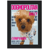 Dog poster -- Bailey style 6 -- Black framed 5x7 -- Gelato