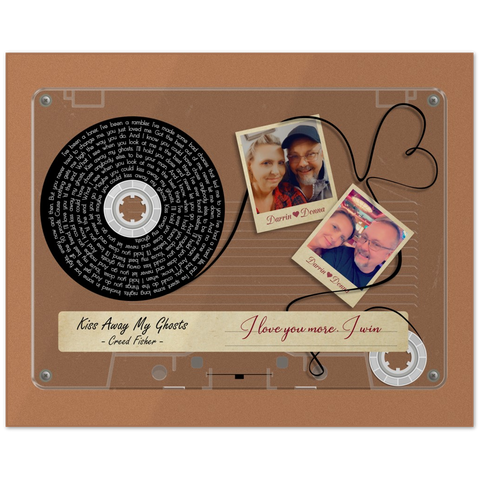 Cassette -- Darrin and Donna I love you more. I win -- 8x10 -- Gelato