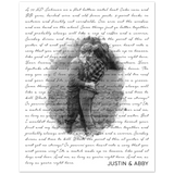 Lyrics Song -- Poster/ 8''x10'' -- Justin & Abby
