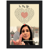 Lyrics -- I love you more, Nañi -- Black Framed 6”x8” -- Gelato